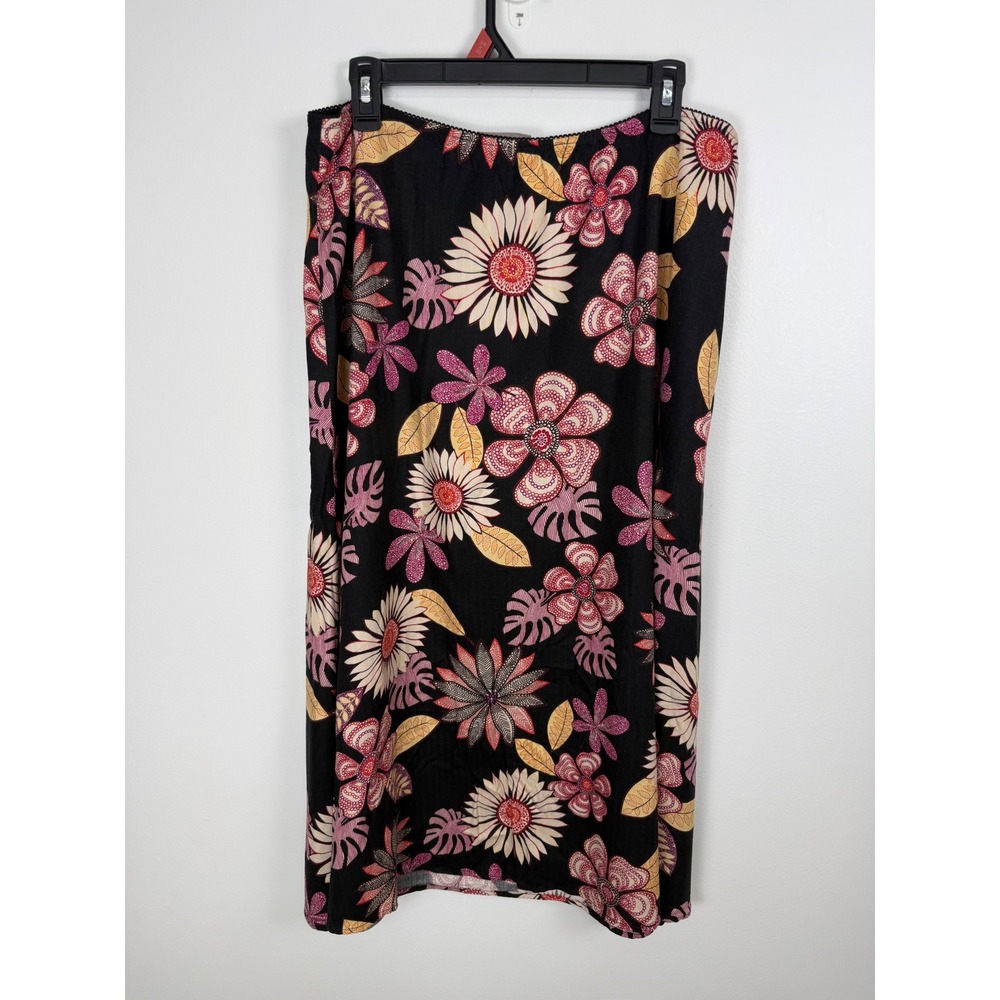 Croft & Barrow Womens Plus Size 18 Floral Tropic Resort Cruise Office Midi Skirt